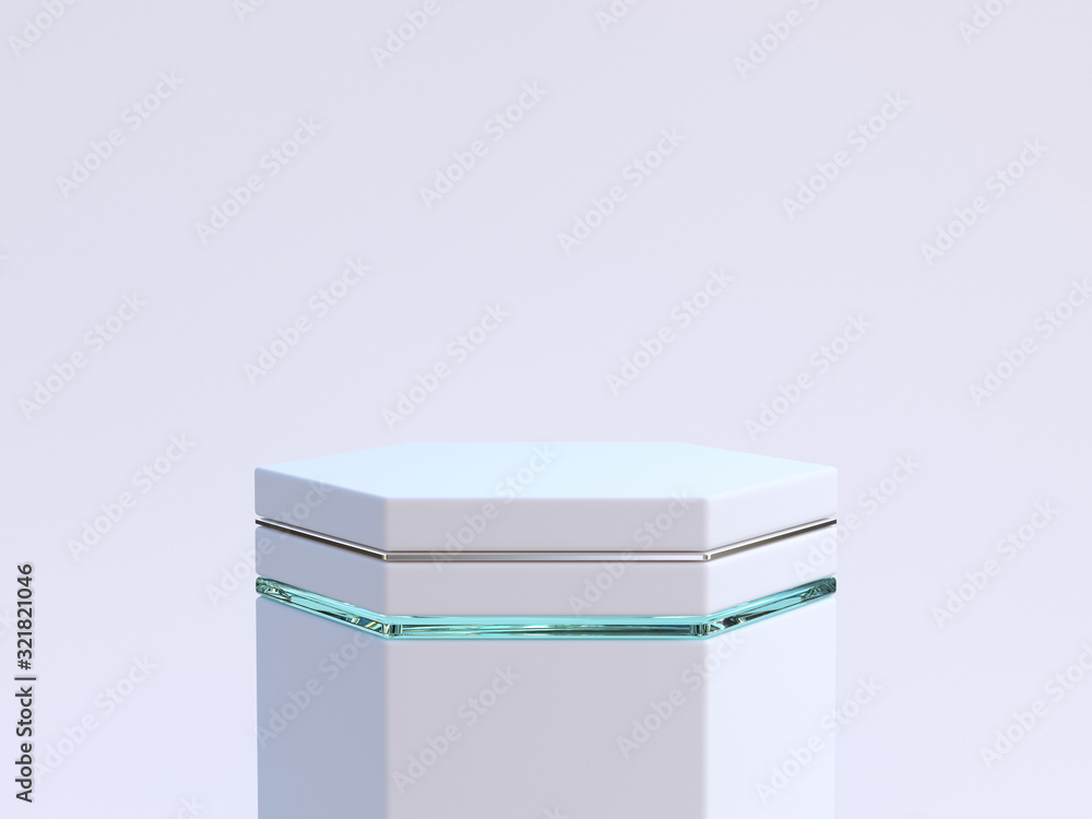 Poster white scene minimal abstract blank podium 3d rendering
