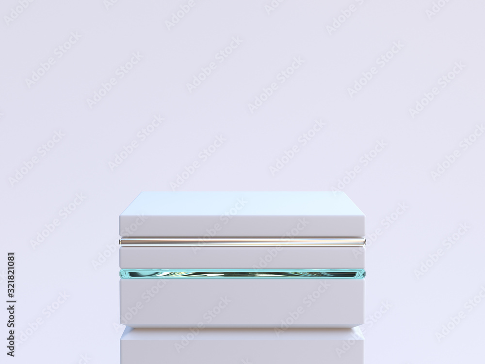 Poster white scene minimal abstract blank podium 3d rendering