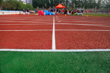 Obraz premium scene of the spscene of the sports meeting of middle school students, Chinaorts meeting of middle school students