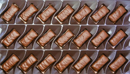 Chocolate candies in a box