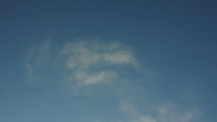 Cumulus and Cirrus clouds in a blue sky