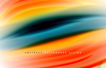 Abstract background - fluid color gradient waves, with dynamic motion line effect. Vector Illustration For Wallpaper, Banner, Background, Card, Book Illustration, landing page