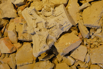 Ruins of civilization, broken, messy