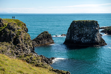 The cliffs between Arnarstapi and Hellnar in Snaefellsnes, west Iceland