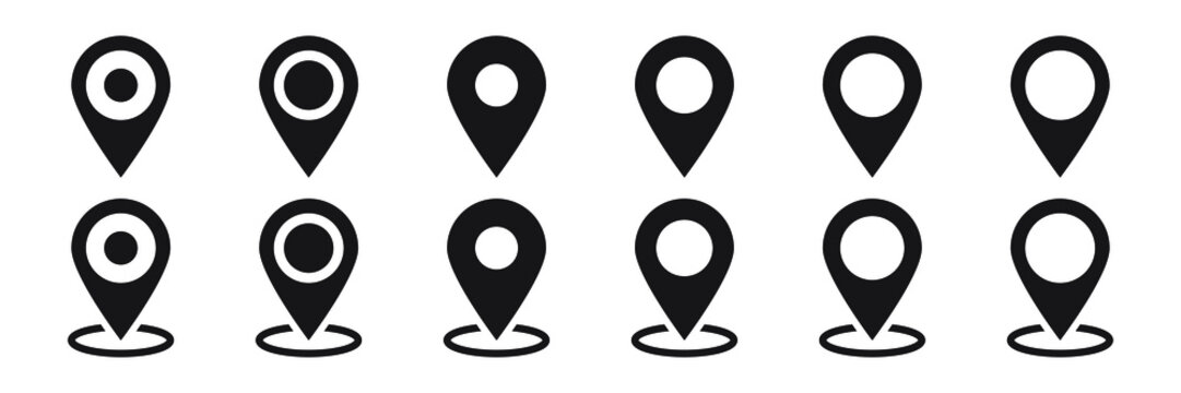 Maps pin. Location map icon.
