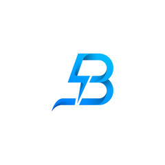 B for bolt logo design