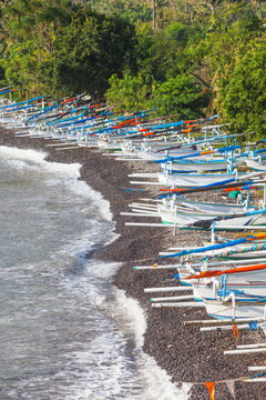 Traditional Jukungs in Bali