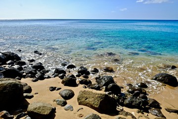 A beach in Guadeloupe Island. 