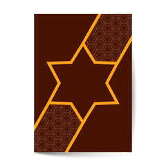 luxury ornate page cover with ornamental pattern template for design