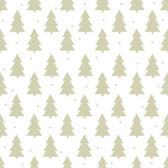 Obraz premium Christmas tree seamless pattern background.