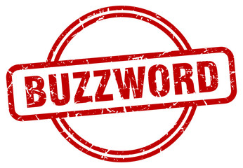 buzzword stamp. buzzword round vintage grunge sign. buzzword