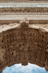 Details below the Arc of Tito, Foro Romano, Roma, Italy