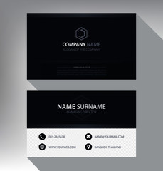 business card modern black white