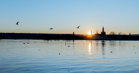 Sonnenuntergang in Konstanz am Bodensee