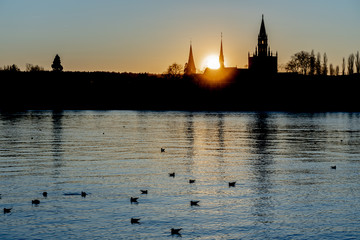 Sonnenuntergang in Konstanz am Bodensee