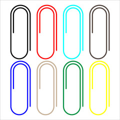 Paper clips of different colors