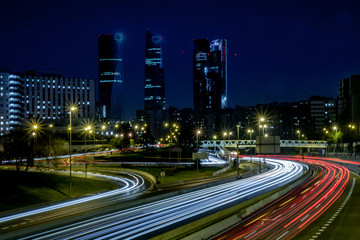 Fototapeta na wymiar Skyline de Madrid Area de negocios