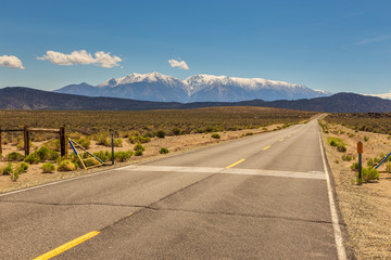 California landscape along the highway, Benton, USA.