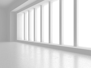 Futuristic White Architecture Design Background