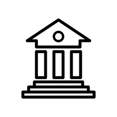 Bank Building Icon Vector Design Template