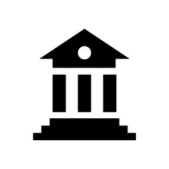 Bank Building Icon Vector Design Template