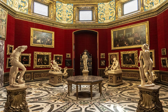 The Tribune room in Uffizi Gallery in Florence, Italy