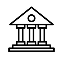 Bank Building Icon Vector Design Template