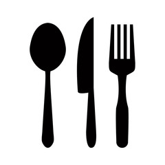 spoon and fork icon design vector logo template EPS 10