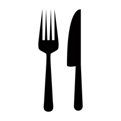 spoon and fork icon design vector logo template EPS 10
