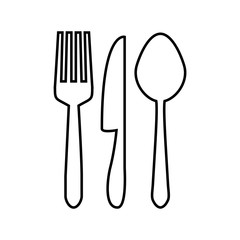 spoon and fork icon design vector logo template EPS 10