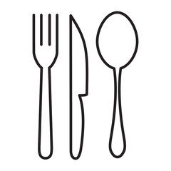 spoon and fork icon design vector logo template EPS 10