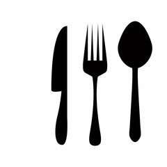 spoon and fork icon design vector logo template EPS 10