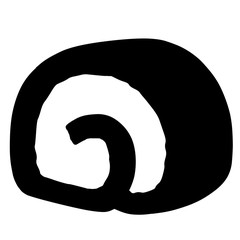 Fototapeta premium icon of rolled cake 