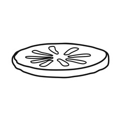Isolated object of cucumber and slice logo. Web element of cucumber and pickle stock vector illustration.