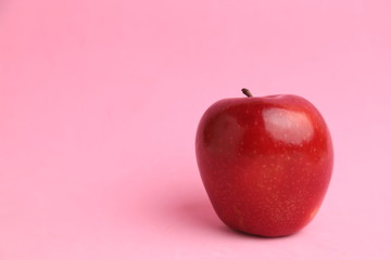 delicious and bright red apple