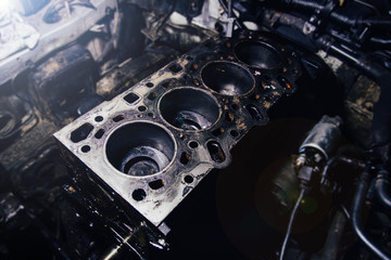 engine overhaul, combustion chamber cylinders.