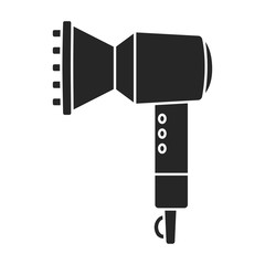 Hair dryer vector icon.Black,simple vector icon isolated on white background hair dryer .