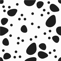 Simple black and white minimalist pattern design. Abstract square background with different geometric shapes.