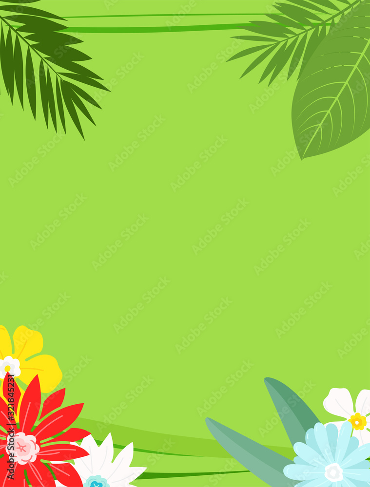 Poster summer landscape background with copy space for text