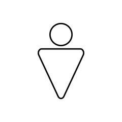 Man outline icon. Symbol, logo illustration for mobile concept and web design.