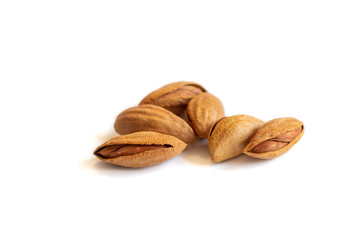 almond nuts isolated on white background