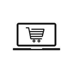 Online shopping symbol,vector icon