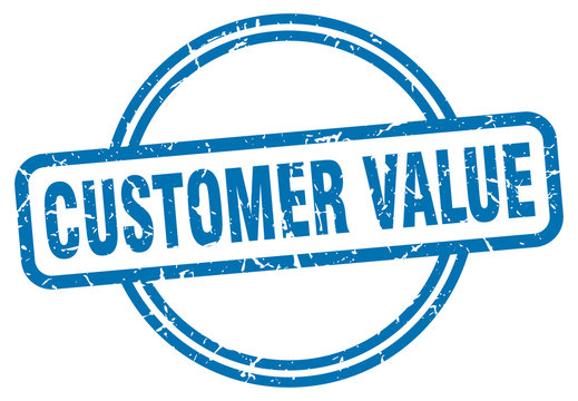 customer value stamp. customer value round vintage grunge sign. customer value