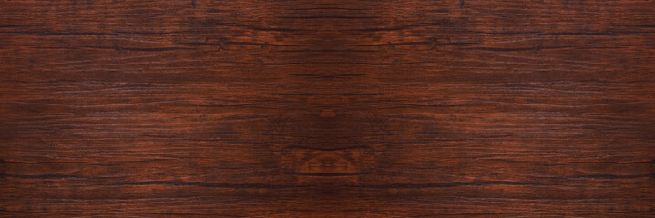 Obraz na płótnie Canvas Seamless dark brown wooden board texture background with vignette