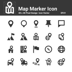 Map Marker Icon location vector