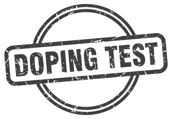 doping test stamp. doping test round vintage grunge sign. doping test