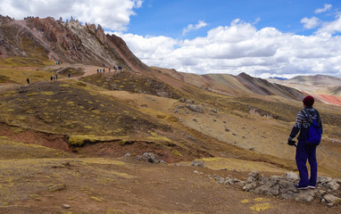 Fototapeta premium Palccoyo (Palcoyo) rainbow mountains, Cusco/Peru. Colorful landscape in the Andes