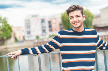 Half length of man hairstyle smiling - happiness, carefree