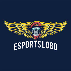 military skull esports logo