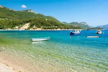 beautiful beach in Trstenik on Peljesac peninsula, Dalmatia, Croatia